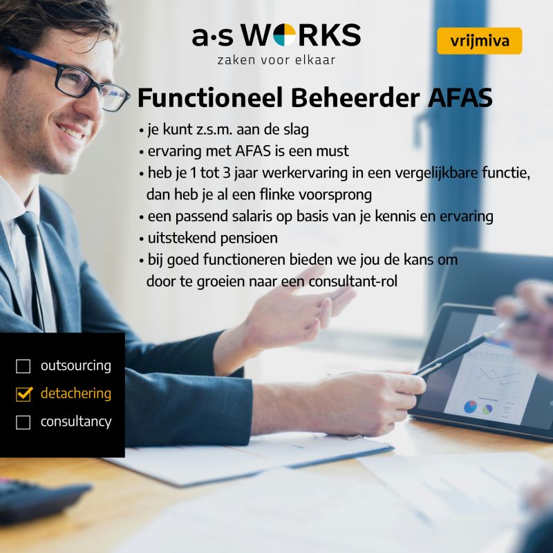 vacature functioneel beheerder afas