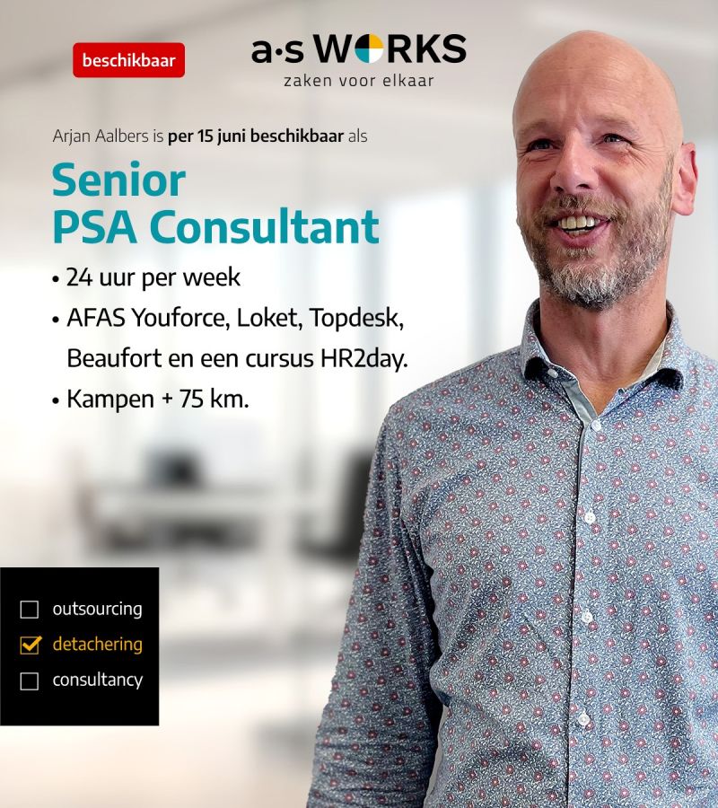 Senior PSA Consultant beschikbaar voor interim opdrachten